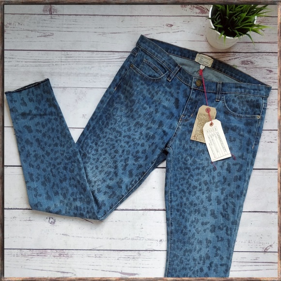 Current/Elliott Denim - NWT CURRENT/ELLIOTT The Rolled Skinny Leopard 31